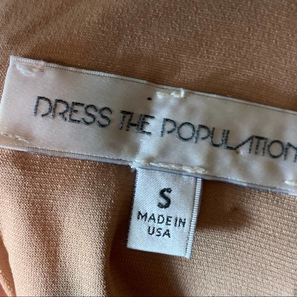 Dress The Population Zoe Sequin Minidress Cream Beige Womens Small - Picture 8 of 11